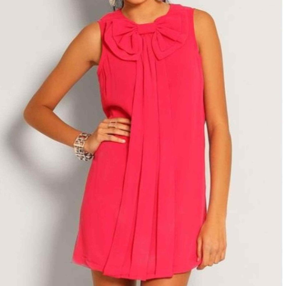 Ted Baker Pelayo Bow Draped Sleeveless Mini Dress